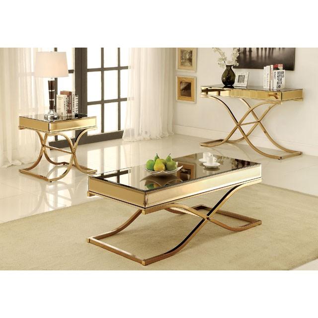 SUNDANCE Brass Sofa Table, Brass Sofa Table FOA East