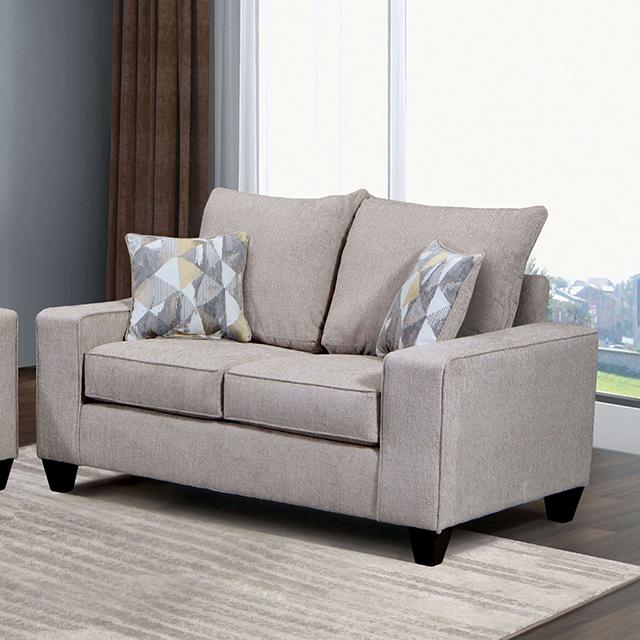 WEST ACTION Loveseat, Beige Loveseat FOA East