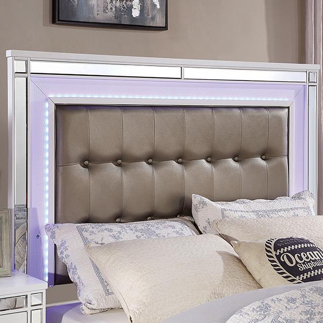 BRACHIUM Queen Bed, White Bed FOA East