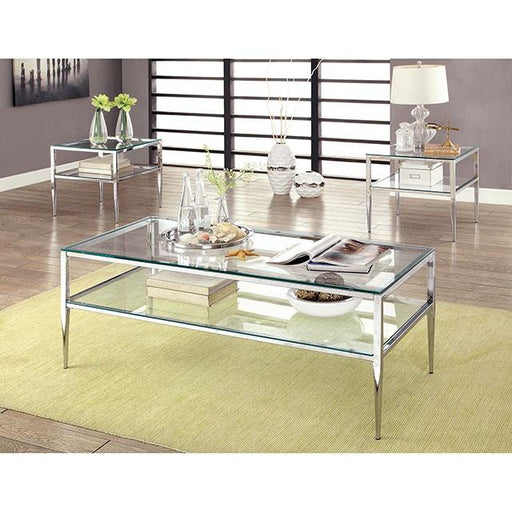 TANIKA Chrome Coffee Table, Chrome Coffee Table FOA East