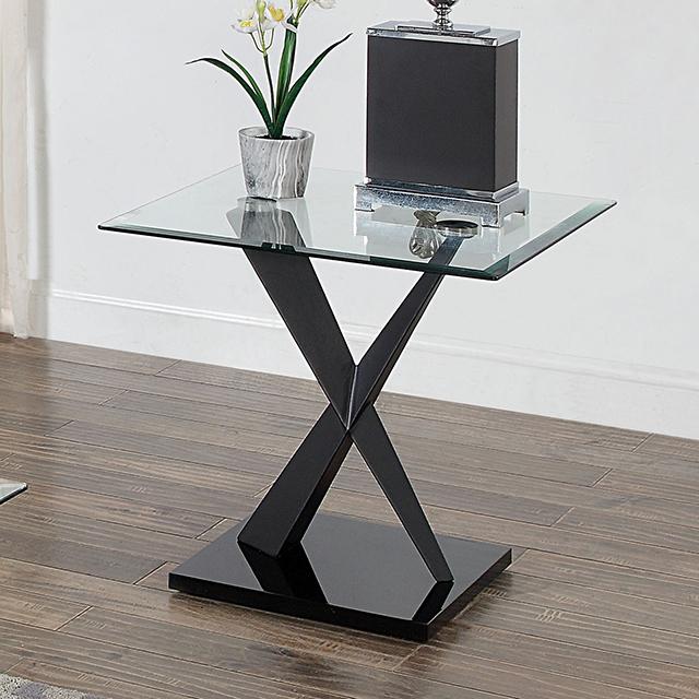 XANTHUS End Table, Black End Table FOA East