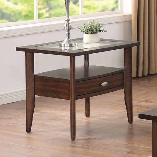 RIVERDALE End Table, Dark Walnut End Table FOA East