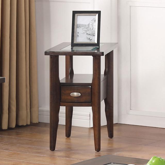 RIVERDALE Side Table, Dark Walnut End Table FOA East