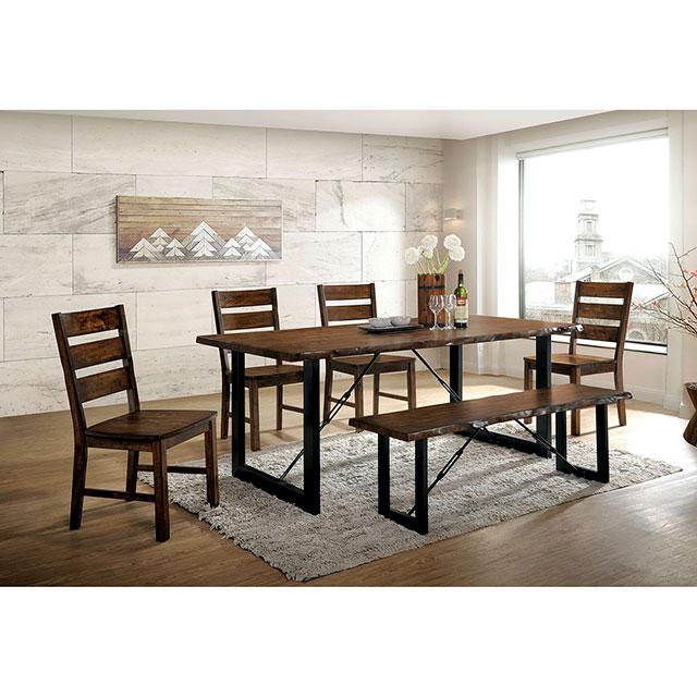 Dulce Walnut/Black Dining Table Dining Table FOA East