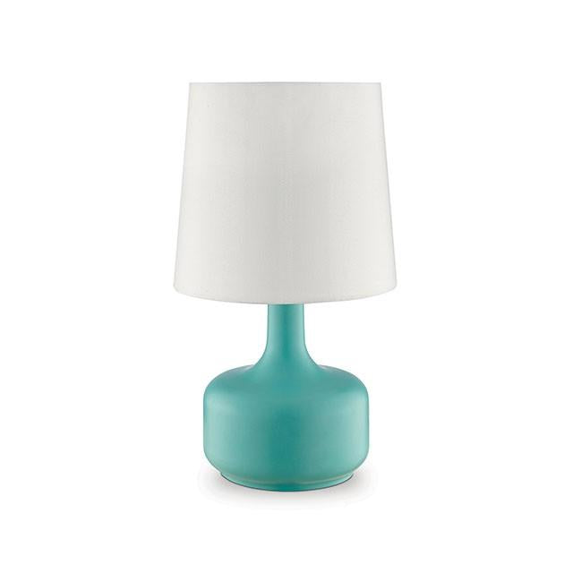 Farah Teal 17"H Matte Teal Table Lamp Table Lamp FOA East