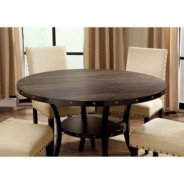 Kaitlin Light Walnut Round Dining Table Dining Table FOA East