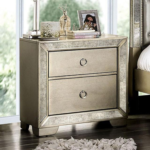 LORAINE Champagne Night Stand Nightstand FOA East