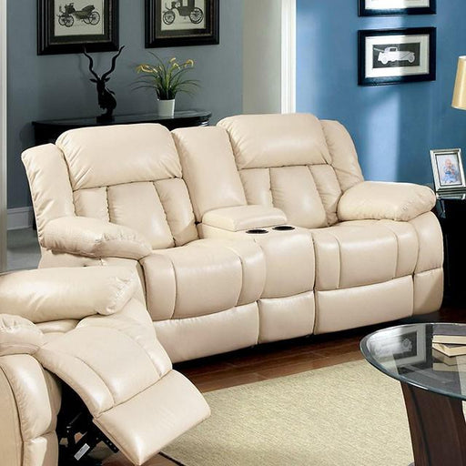 Barbado Ivory Love Seat w/ 2 Recliners Loveseat FOA East