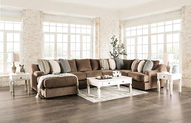 FARRINGDON Sectional, Brown Sectional FOA East