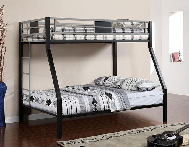 Clifton Silver/Gun Metal Twin/Full Bunk Bed Bunk Bed FOA East