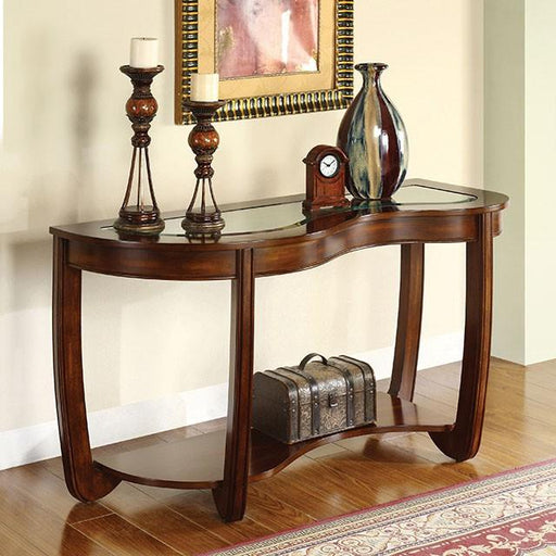 Crystal Falls Dark Cherry Sofa Table Sofa Table FOA East