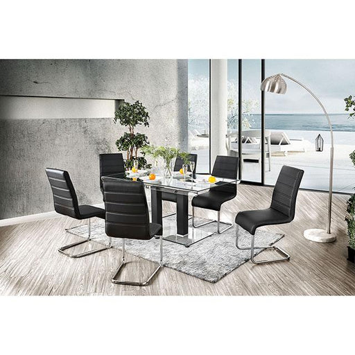 Richfield Black/Chrome Dining Table Dining Table FOA East