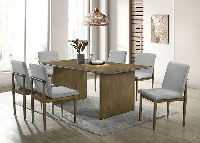 ST GALLEN Side Chair (2/CTN), Natural Tone/Light Gray Dining Chair FOA East