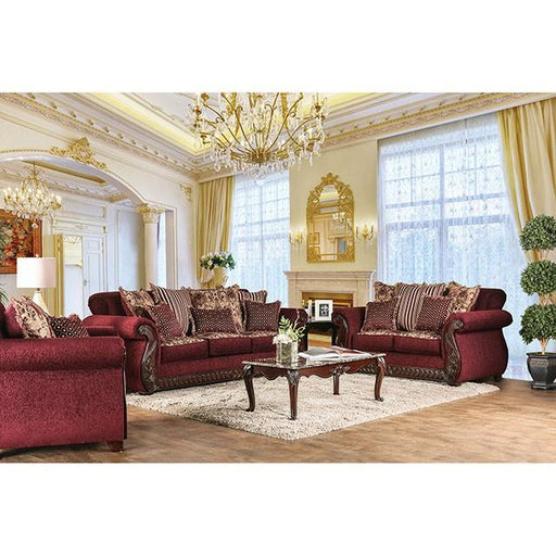 TABITHA Wine Love Seat, Wine Loveseat FOA East