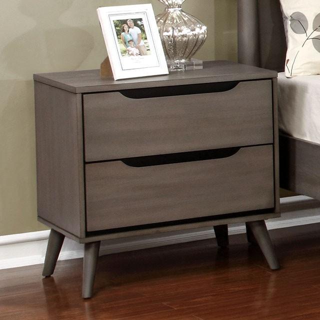 Lennart Gray Night Stand Nightstand FOA East