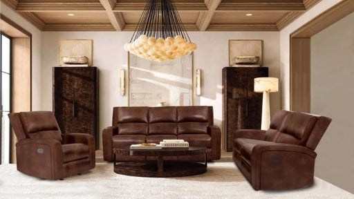 SOTERIOS Power Loveseat, Medium Brown Loveseat FOA East