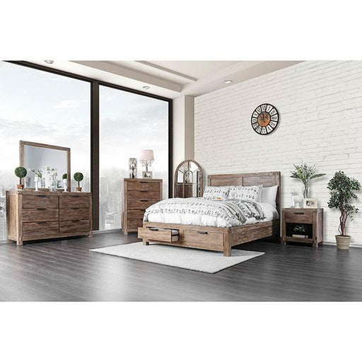 Wynton Weathered Light Oak Queen Bed Bed FOA East