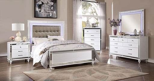 BRACHIUM Queen Bed, White Bed FOA East