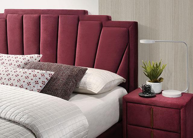 FLORIZEL Cal.King Bed, Red Bed FOA East