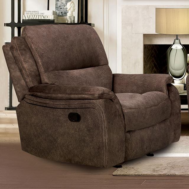 HENRICUS Glider Recliner, Dark Brown Recliner FOA East