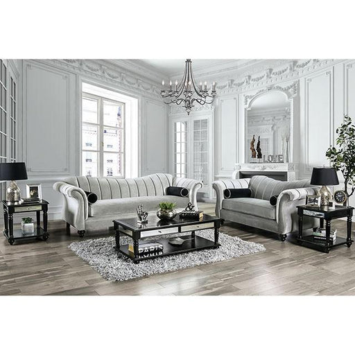 Marvin Pewter Love Seat Loveseat FOA East