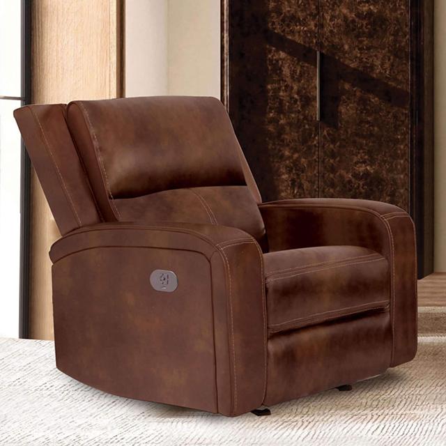 SOTERIOS Power Recliner, Medium Brown Recliner FOA East