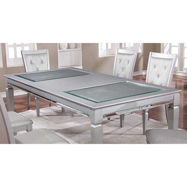 Alena Silver Dining Table Dining Table FOA East