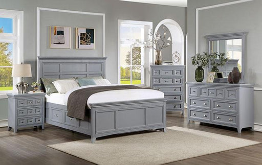 CASTLILE Queen Bed, Gray Bed FOA East