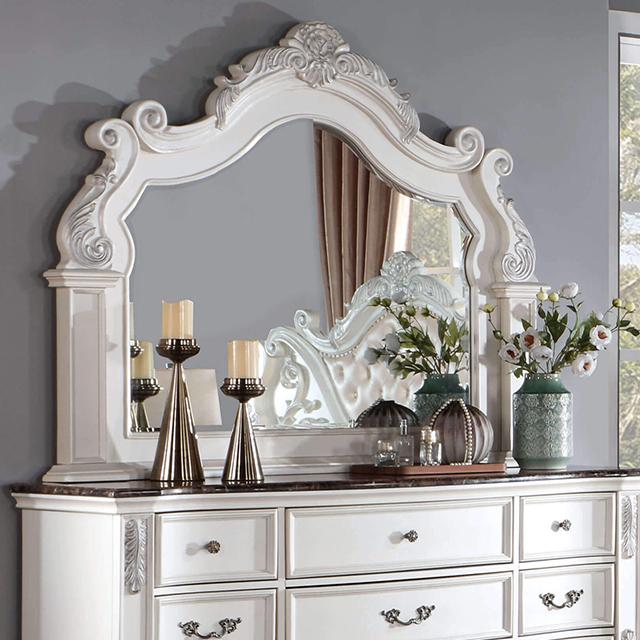 ESPARANZA Mirror, Pearl White Mirror FOA East