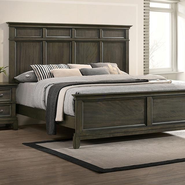 HOUSTON Queen Bed, Gray Bed FOA East