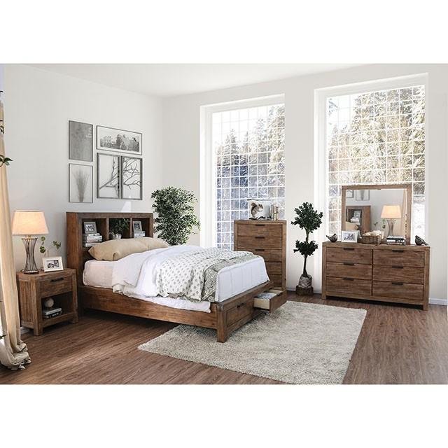 Mcallen Weathered Light Oak E.King Bed Bed FOA East