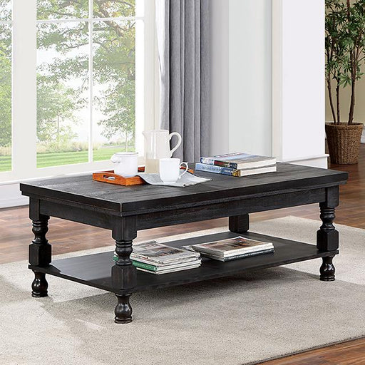 CALANDRA Coffee Table, Antique Black Coffee Table FOA East