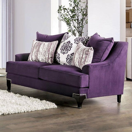 Sisseton Purple Love Seat Loveseat FOA East