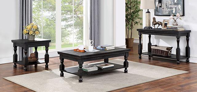 CALANDRA Coffee Table, Antique Black Coffee Table FOA East