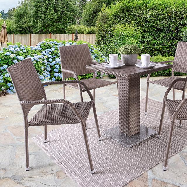 Aminta Patio Bistro Set (5PC) Outdoor Seating Set FOA East