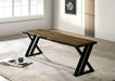 BARBARY Bench, Black/Dark Oak Bench FOA East