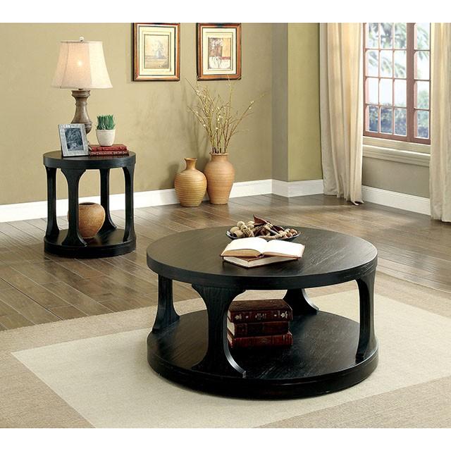 Carrie Antique Black Coffee Table Coffee Table FOA East