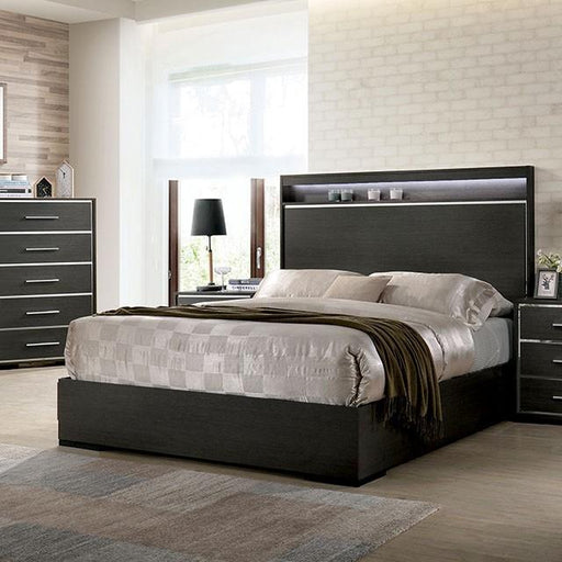 Camryn Warm Gray Queen Bed Bed FOA East