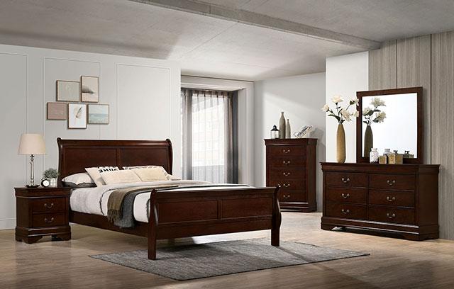 LOUIS PHILIPPE Twin Bed, Cherry Bed FOA East