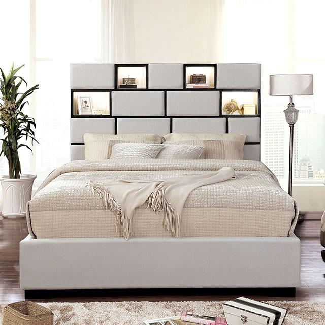 Gemma Beige/Black Cal.King Bed Bed FOA East