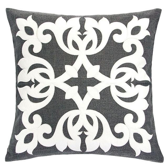 Trudy Gray 20" X 20" Pillow, Gray Pillow FOA East