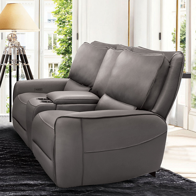 PHINEAS Power Loveseat, Gray Loveseat FOA East