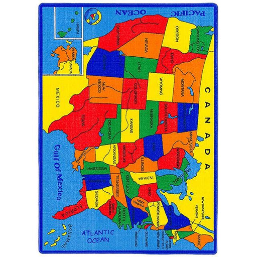 ABBEY Us Map 5' X 8' Area Rug Rug FOA East