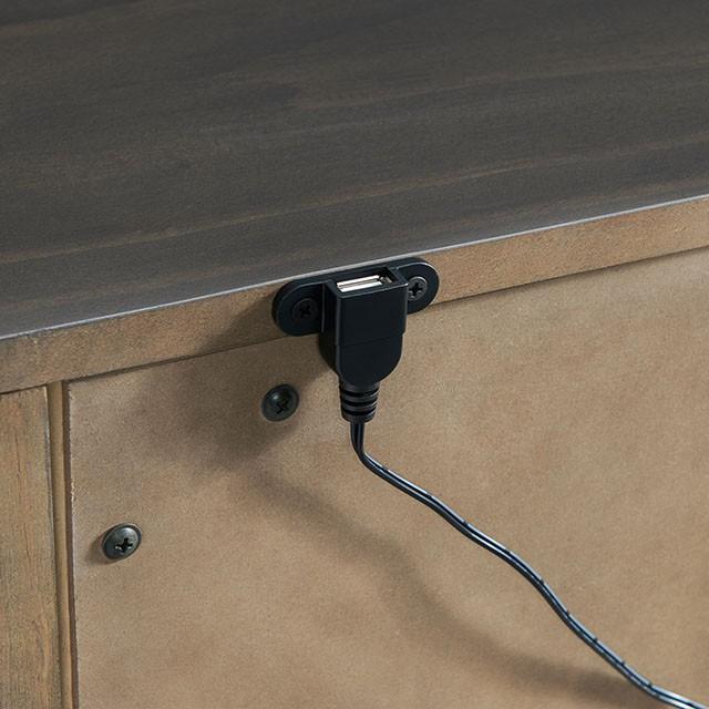 ALAINA Night Stand With USB Plug Nightstand FOA East