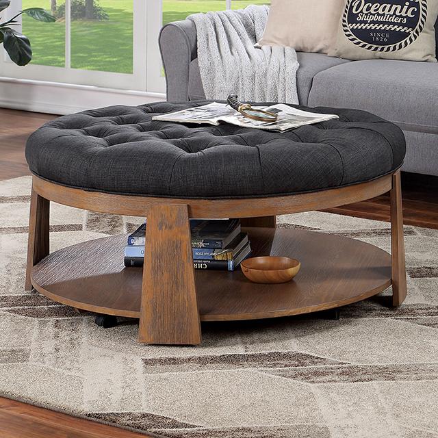 GUIS Round Coffee Table, Dark Gray Coffee Table FOA East