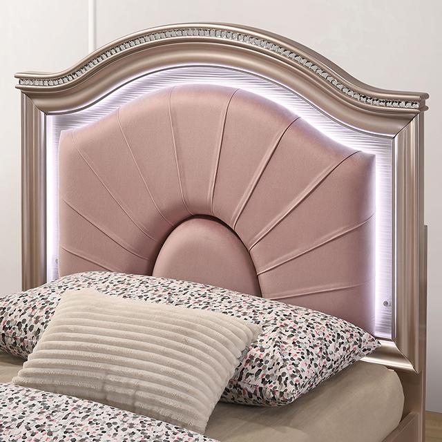 ALLIE Full Bed, Rose Gold Bed FOA East