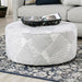 CHANCERY Ottoman, Gray/Navy Ottoman FOA East