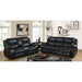 GATRIA Black Console Love Seat w/ 2 Recliners Loveseat FOA East