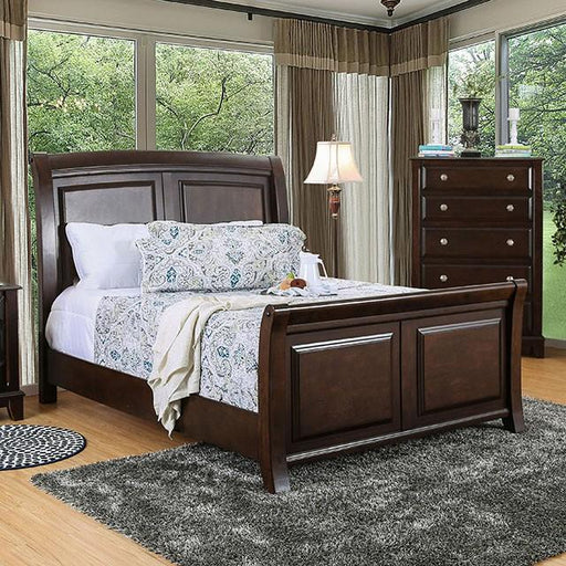 Litchville Brown Cherry Queen Bed Bed FOA East