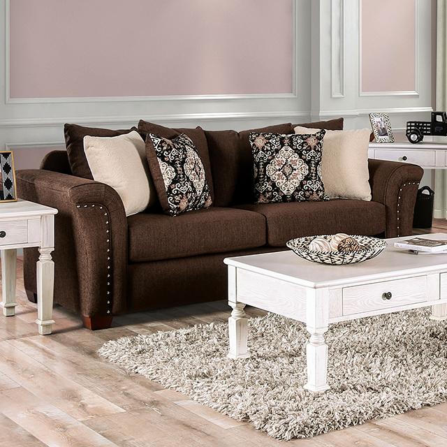 BELSIZE Sofa, Chocolate/Tan Sofa FOA East